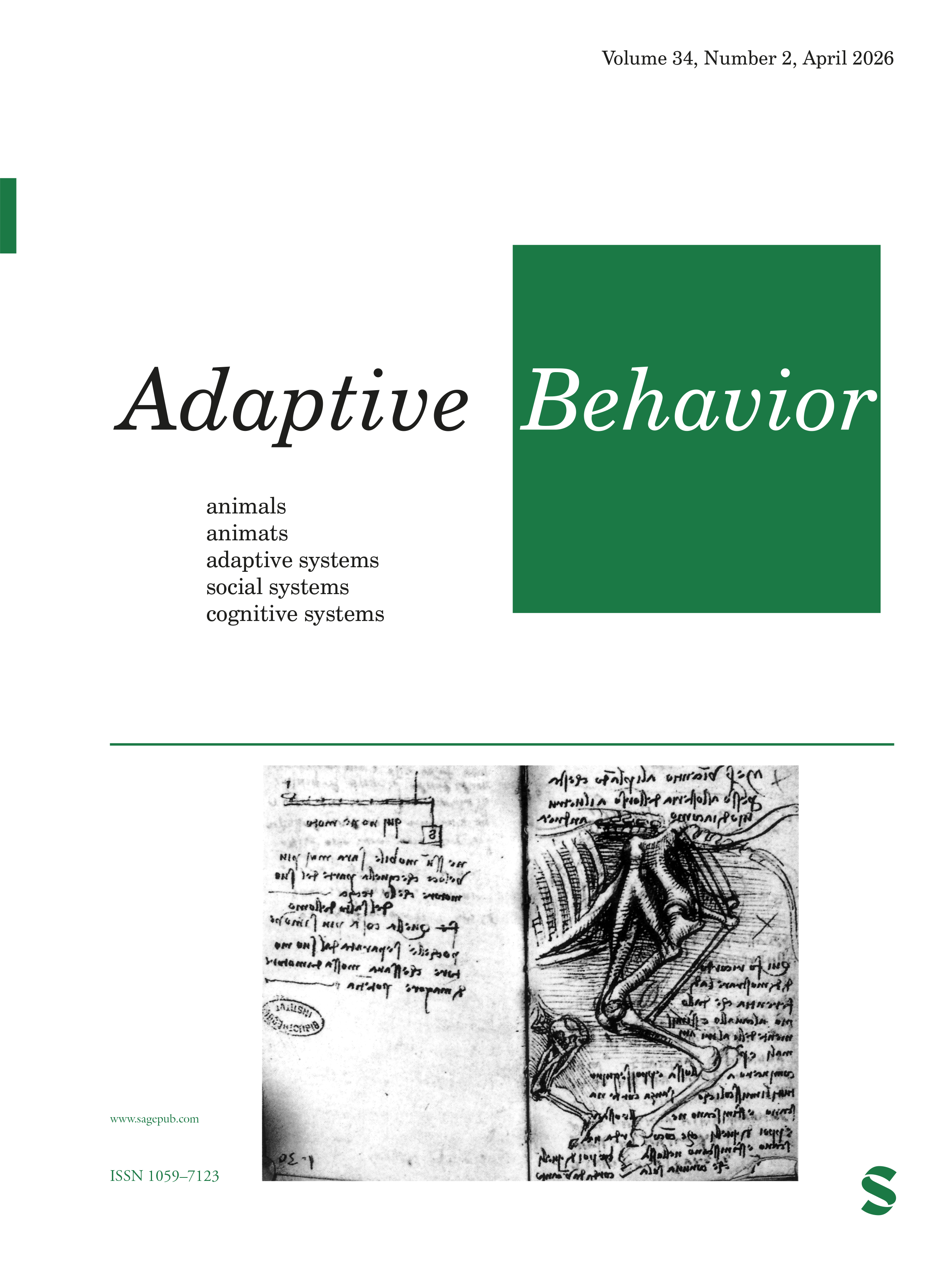 Adaptive Behavior journal cover