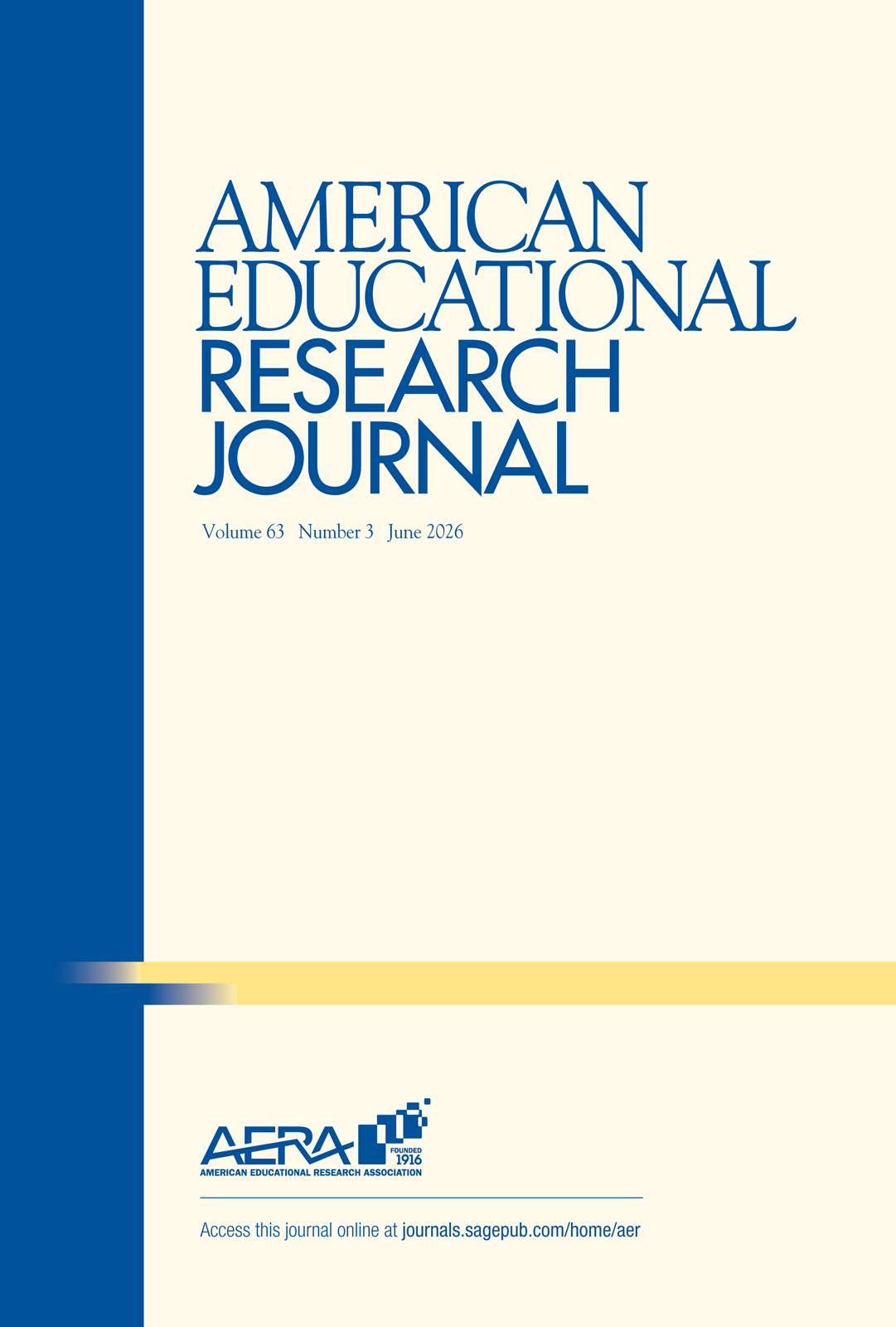 American Educational Research Journal journal cover
