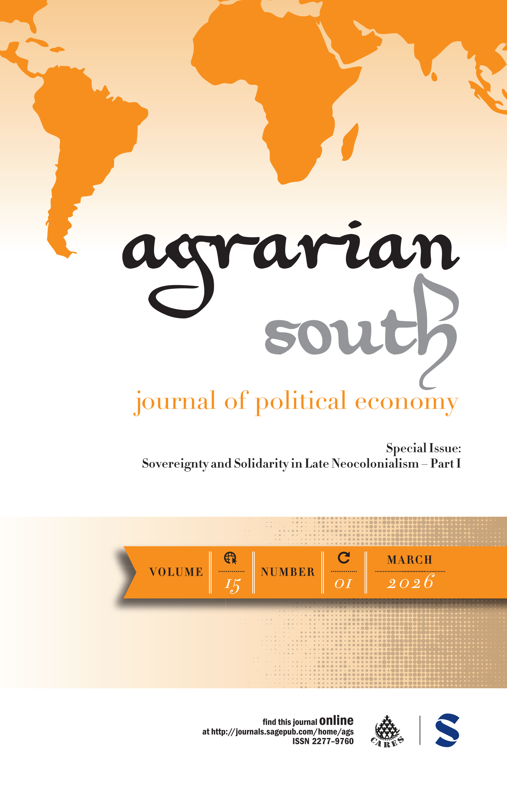 Agrarian South: Journal of Political Economy journal cover