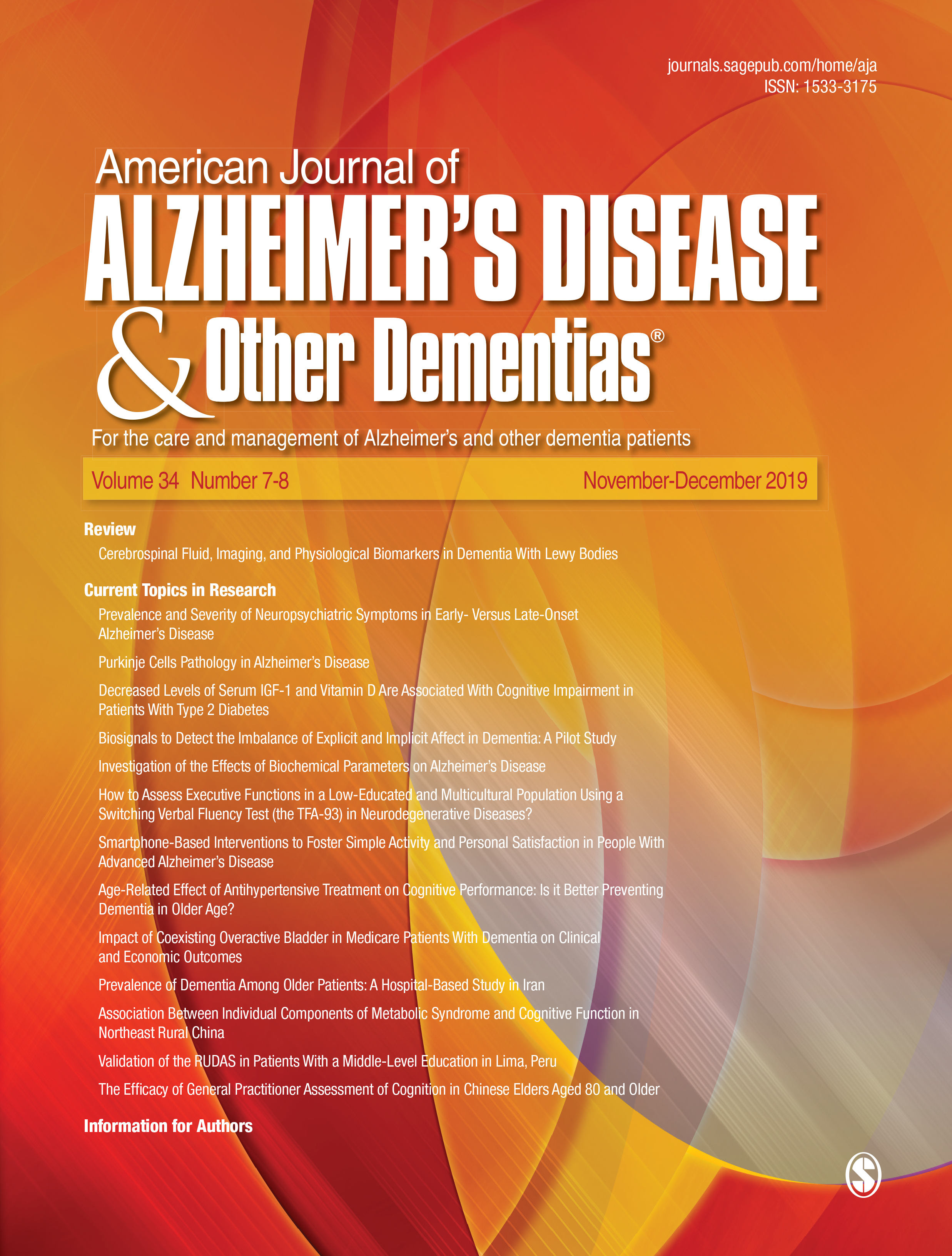 American Journal of Alzheimer's Disease & Other Dementias® journal cover