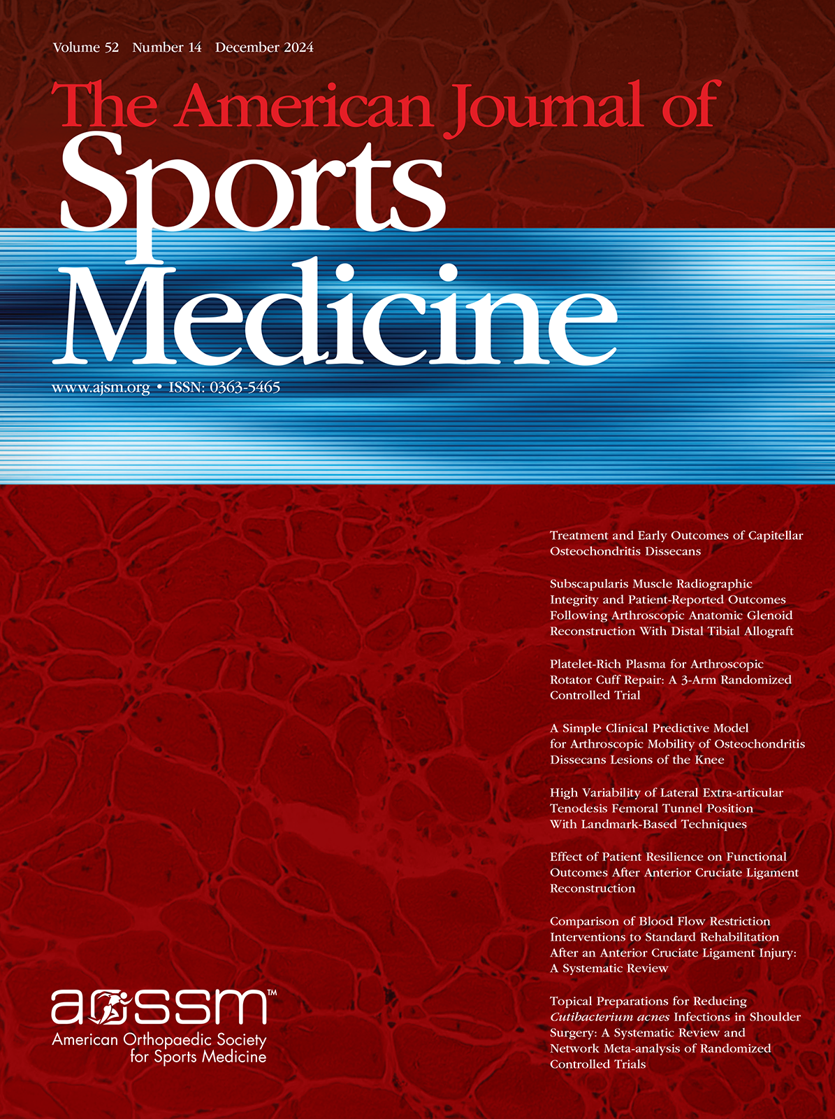 The American Journal of Sports Medicine journal cover