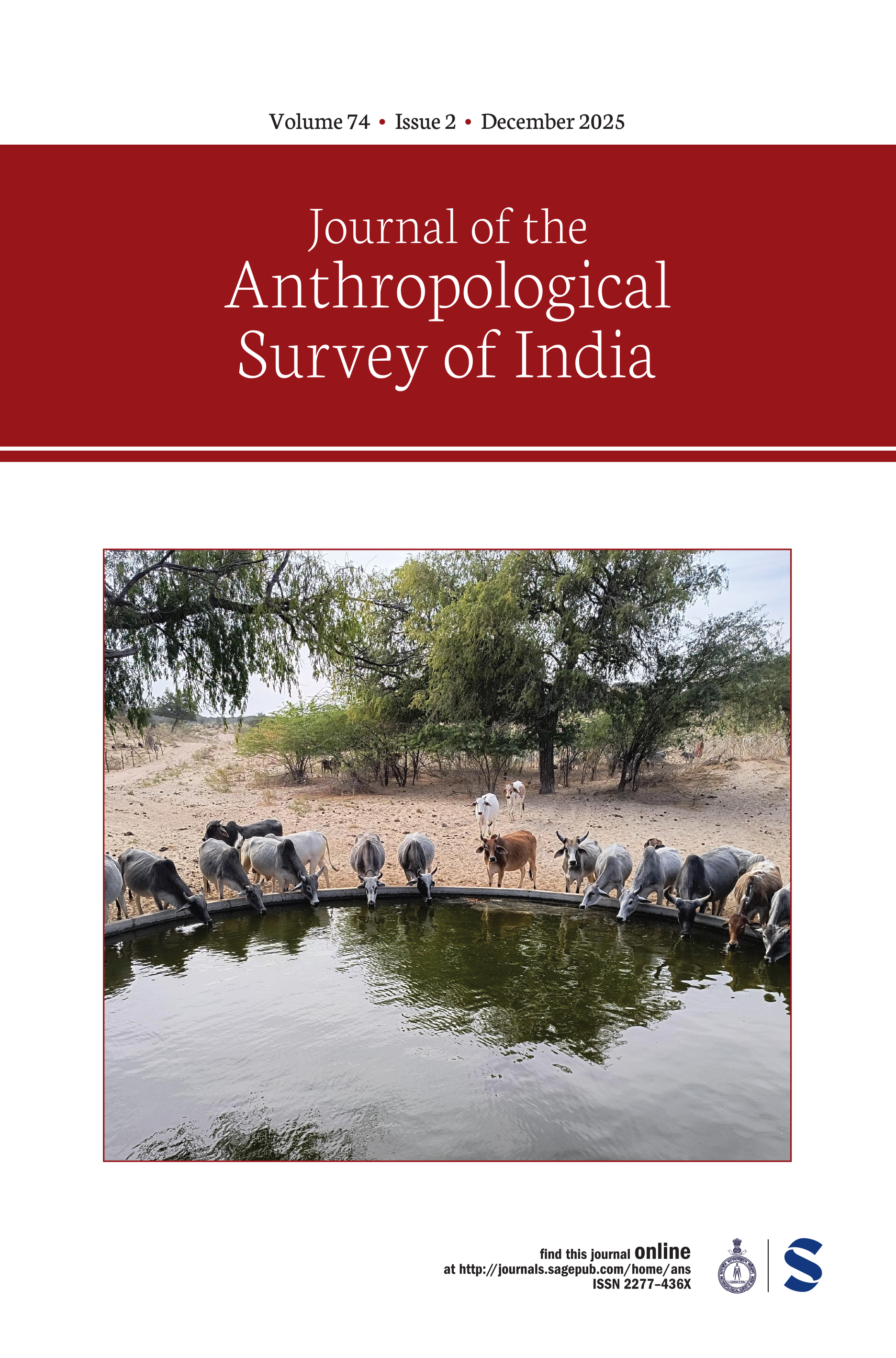 Journal of the Anthropological Survey of India journal cover
