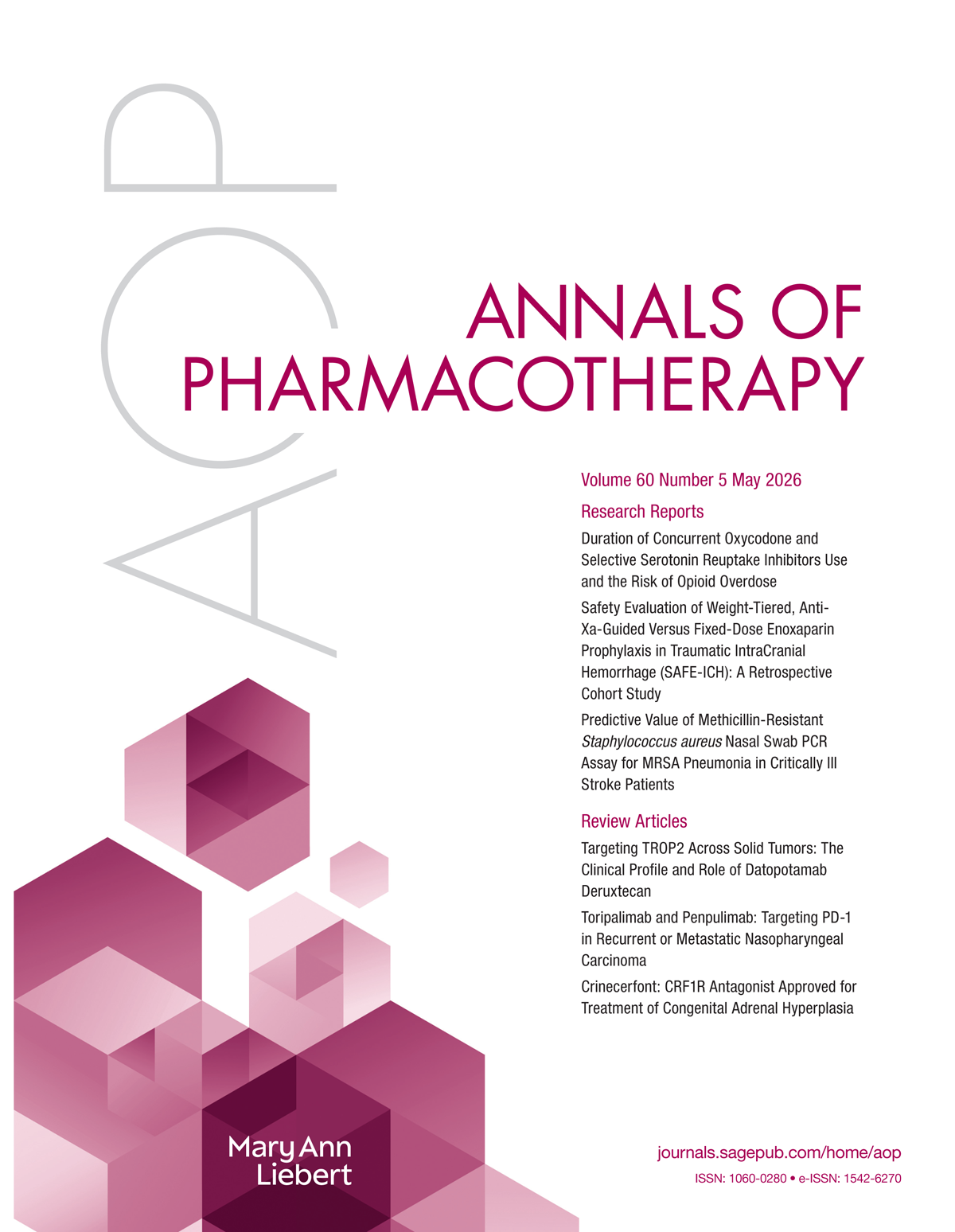 Annals of Pharmacotherapy journal cover