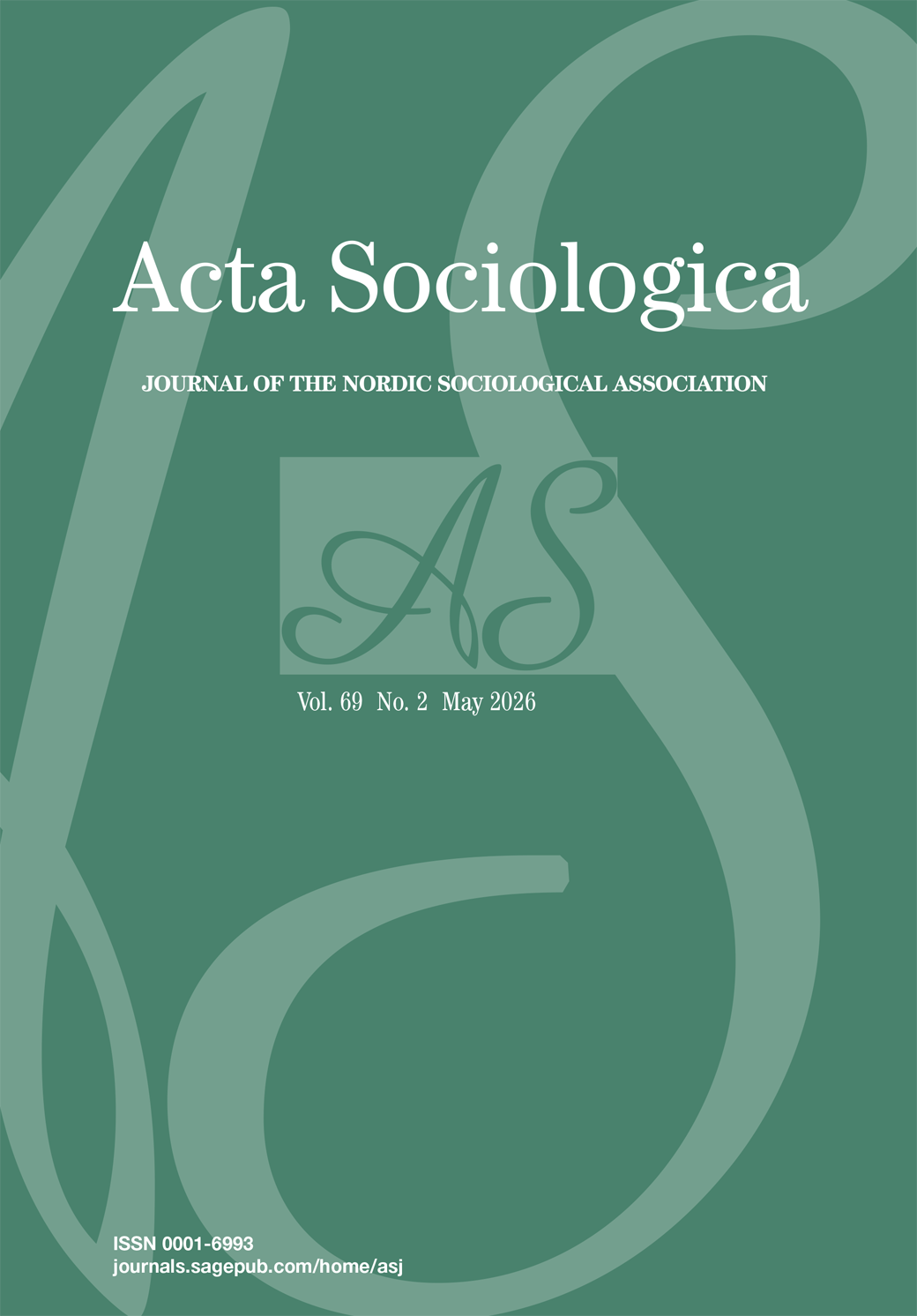 Acta Sociologica journal cover