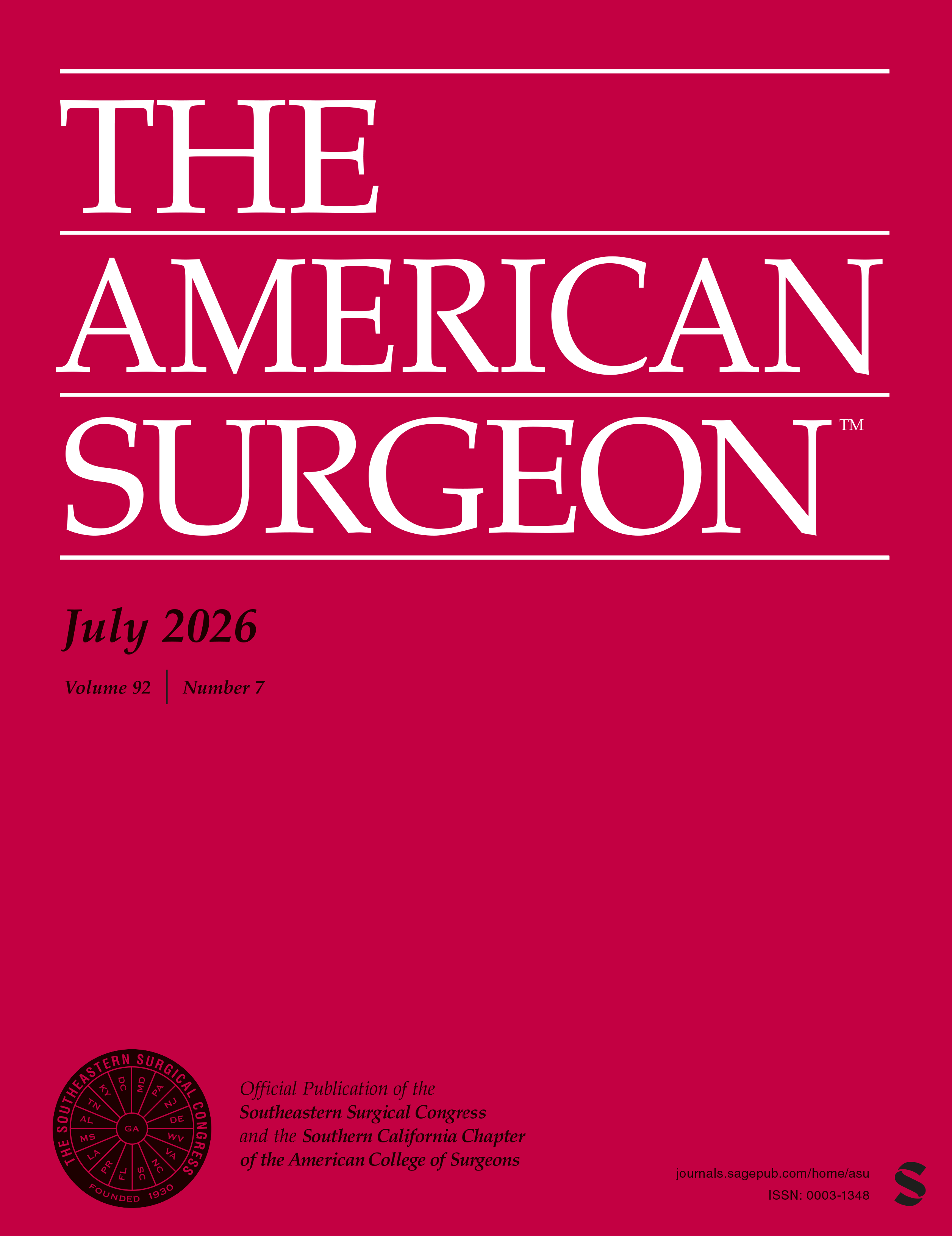 The American Surgeon™ journal cover