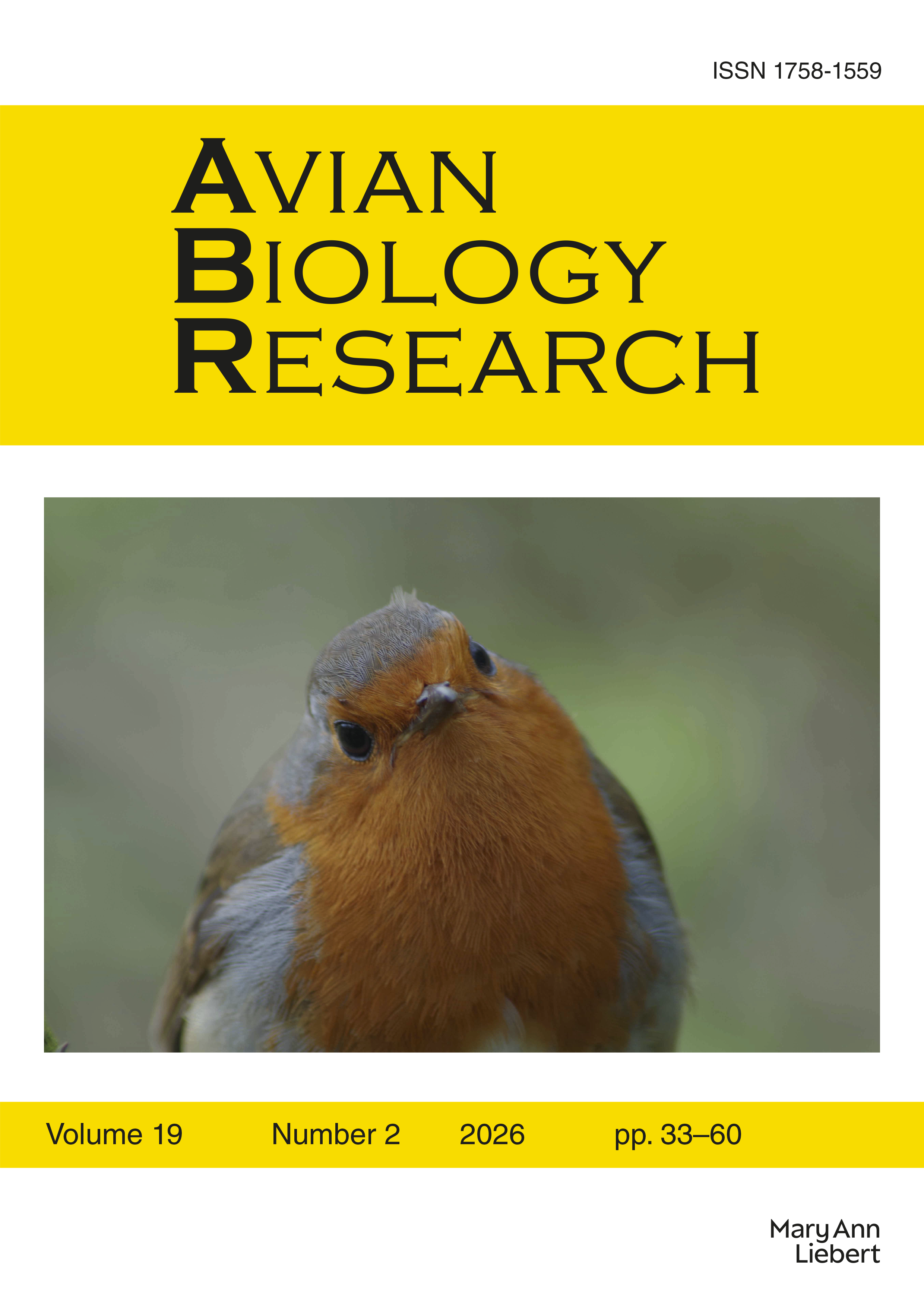 Avian Biology Research journal cover