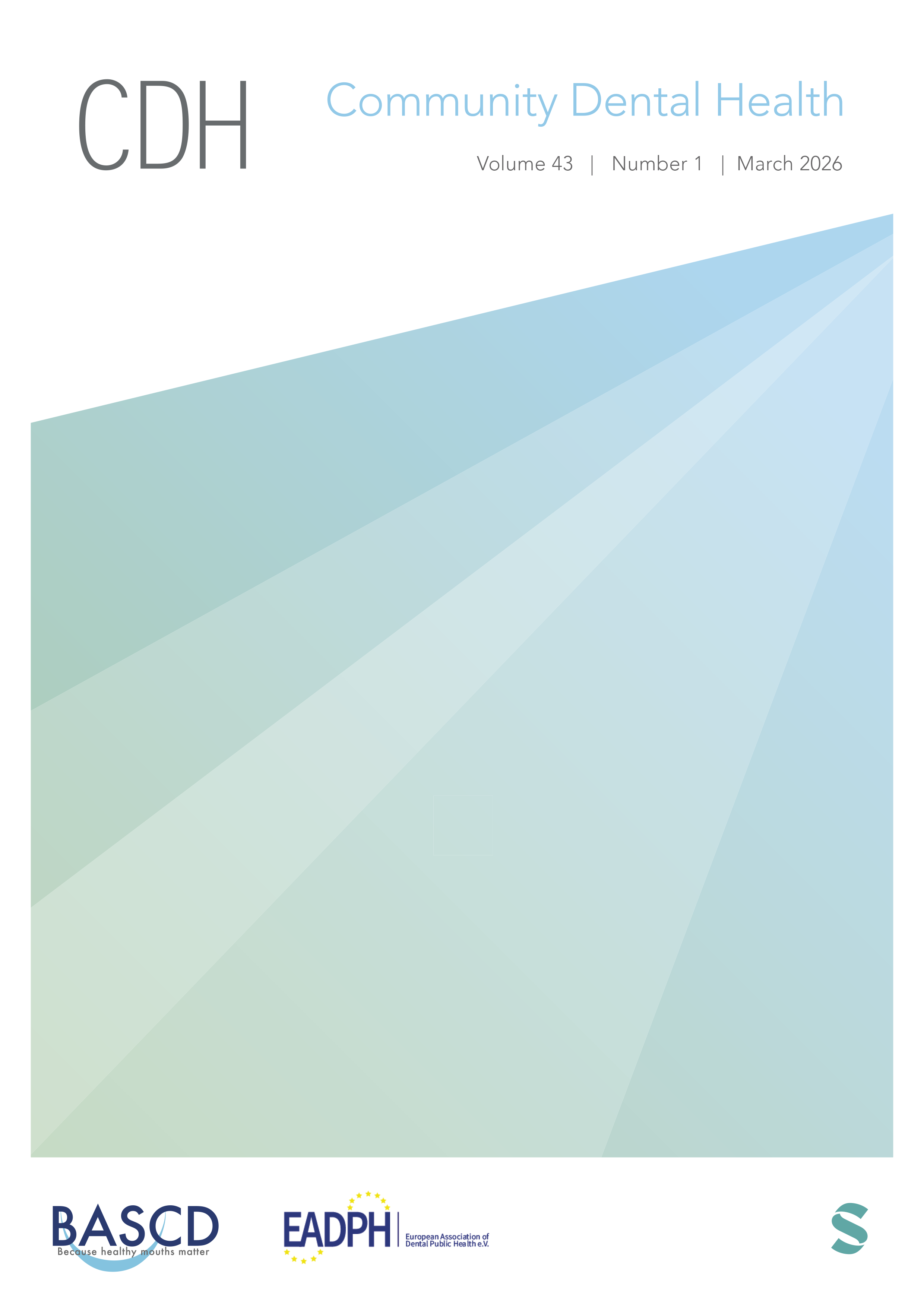 Community Dental Health journal cover