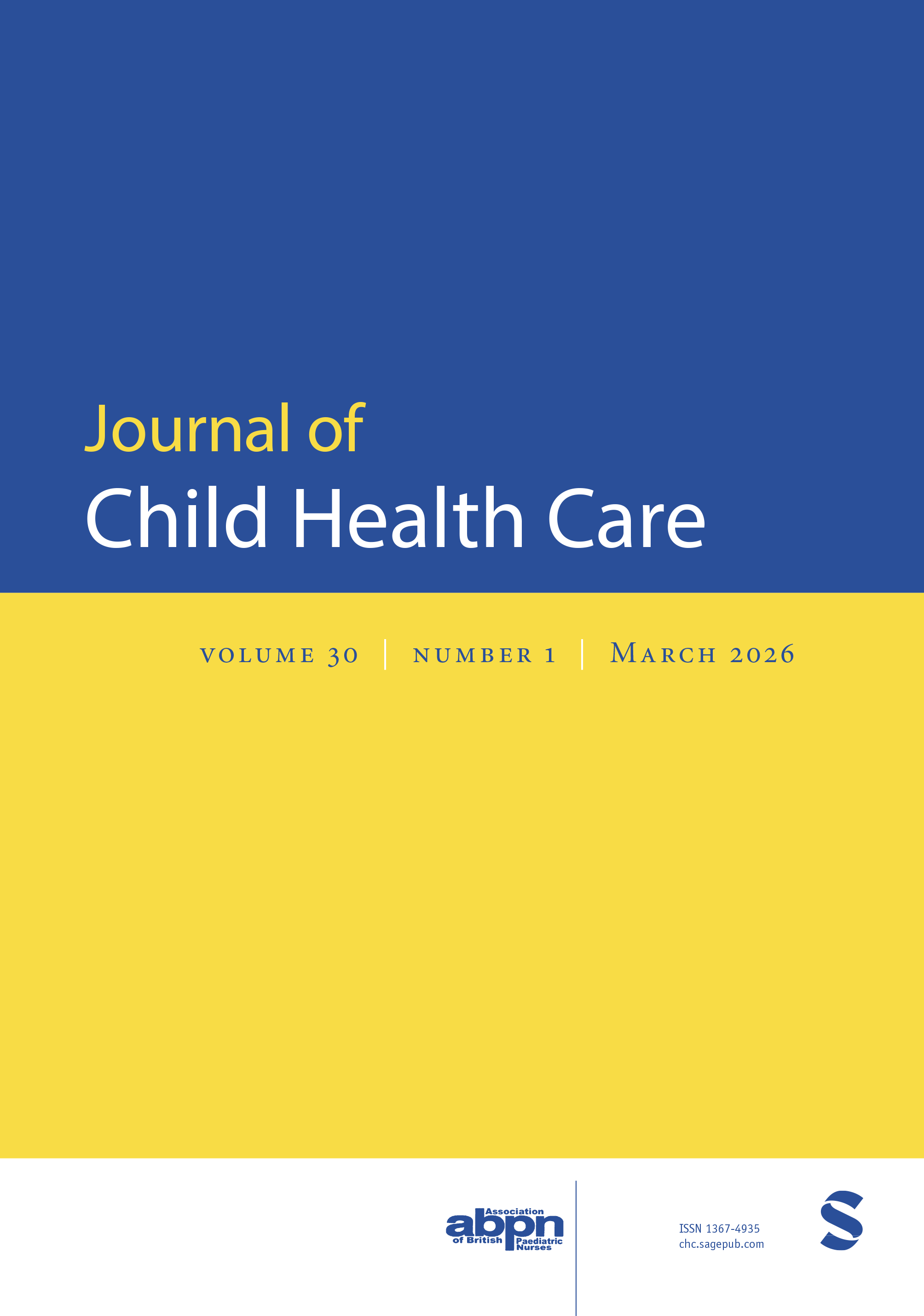 Journal of Child Health Care journal cover
