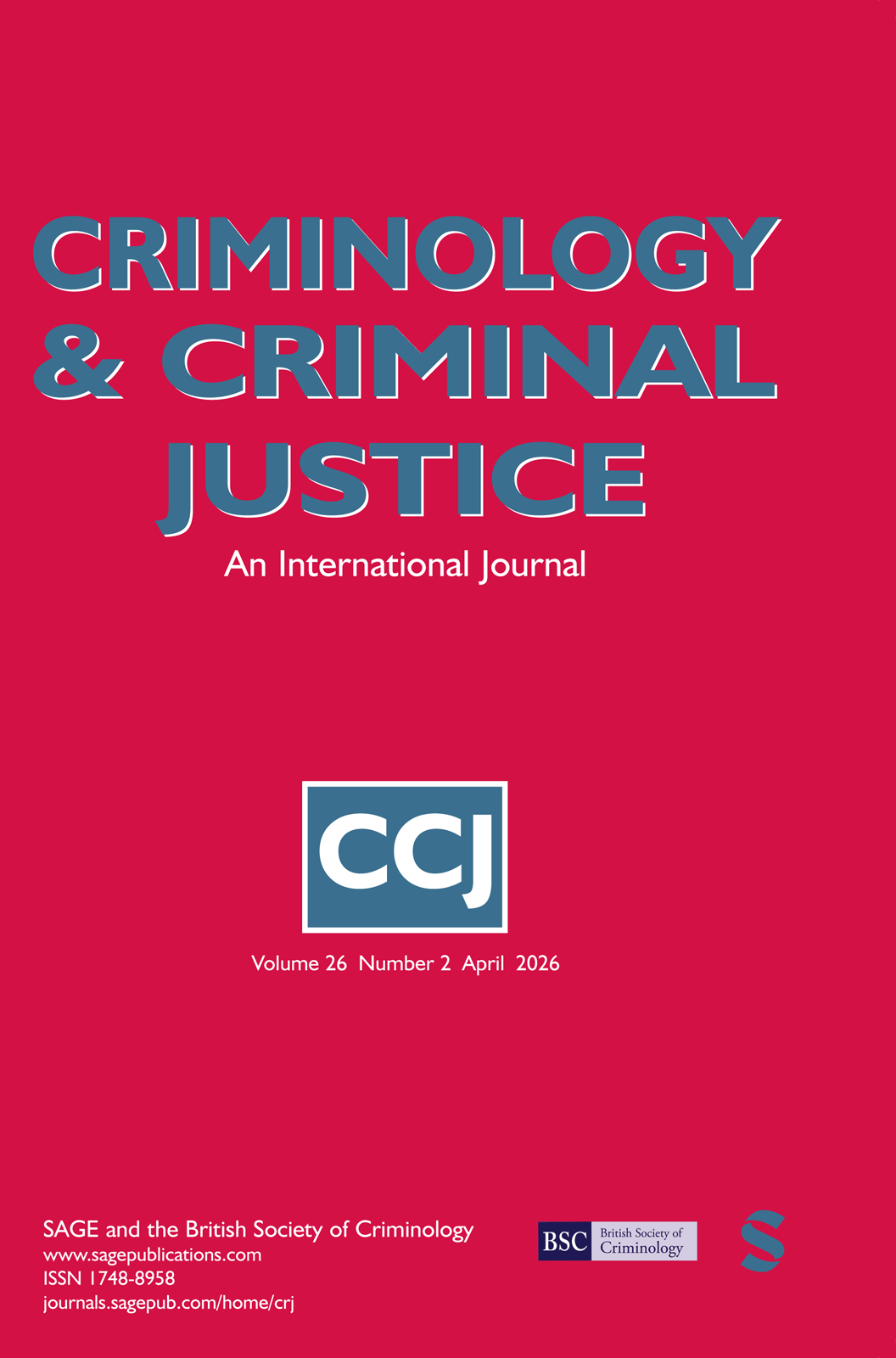 Criminology & Criminal Justice journal cover