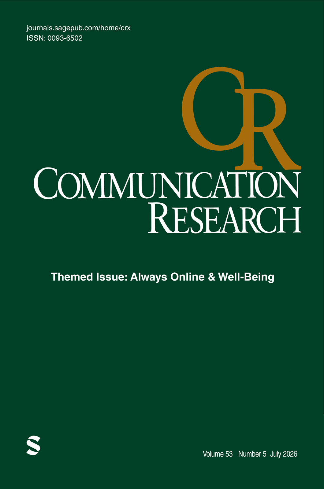 Communication Research journal cover