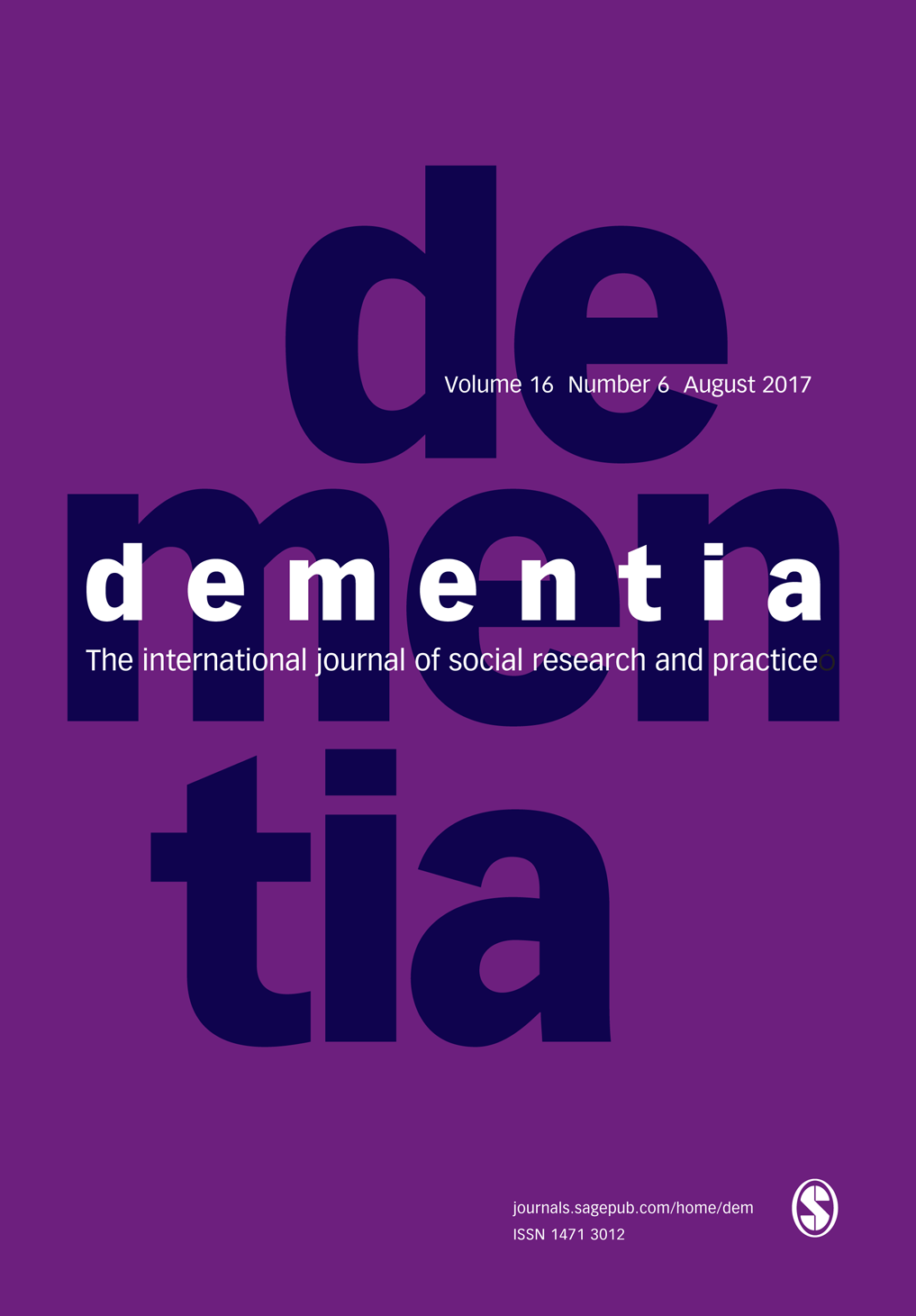 Dementia journal cover