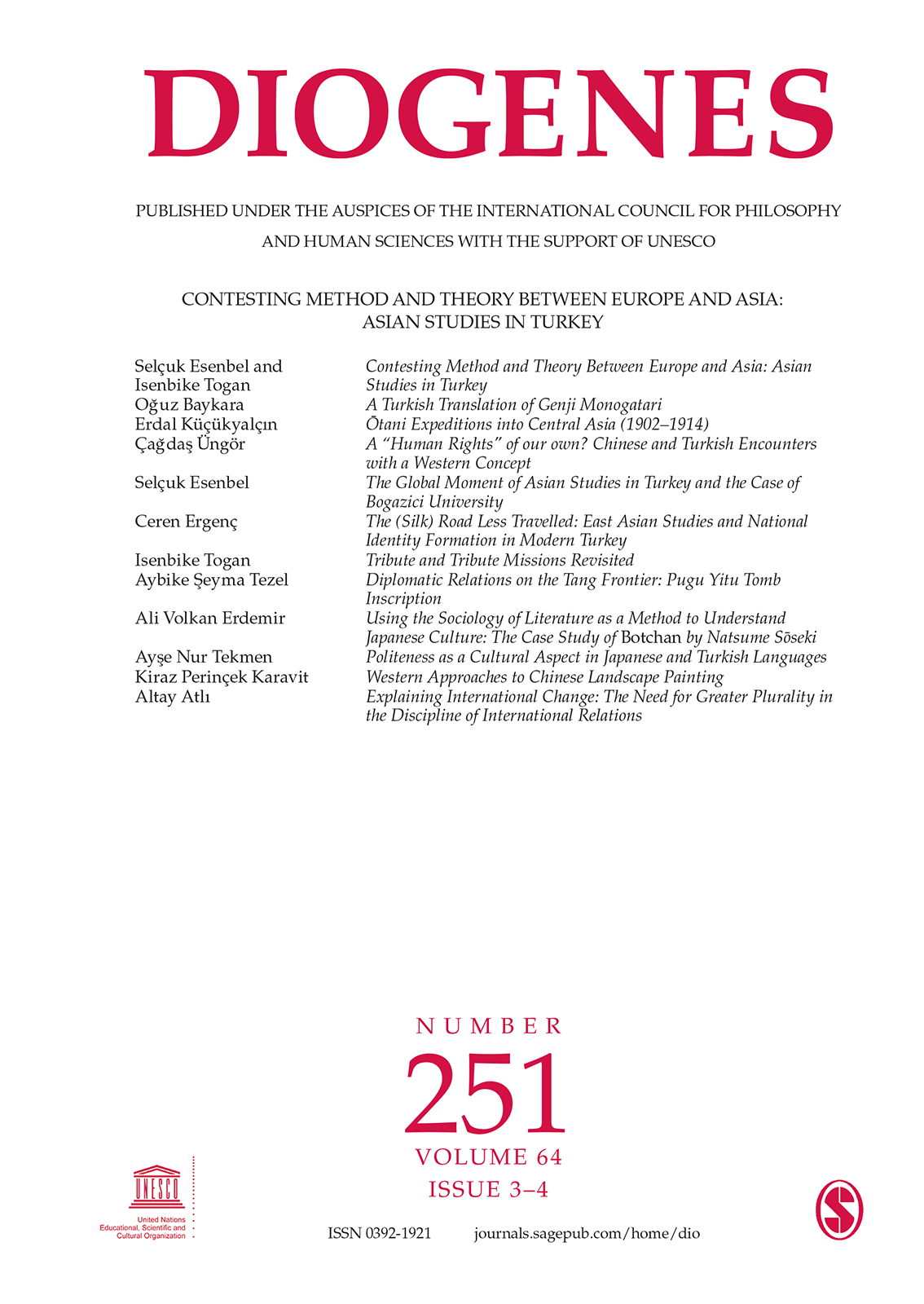 Diogenes journal cover