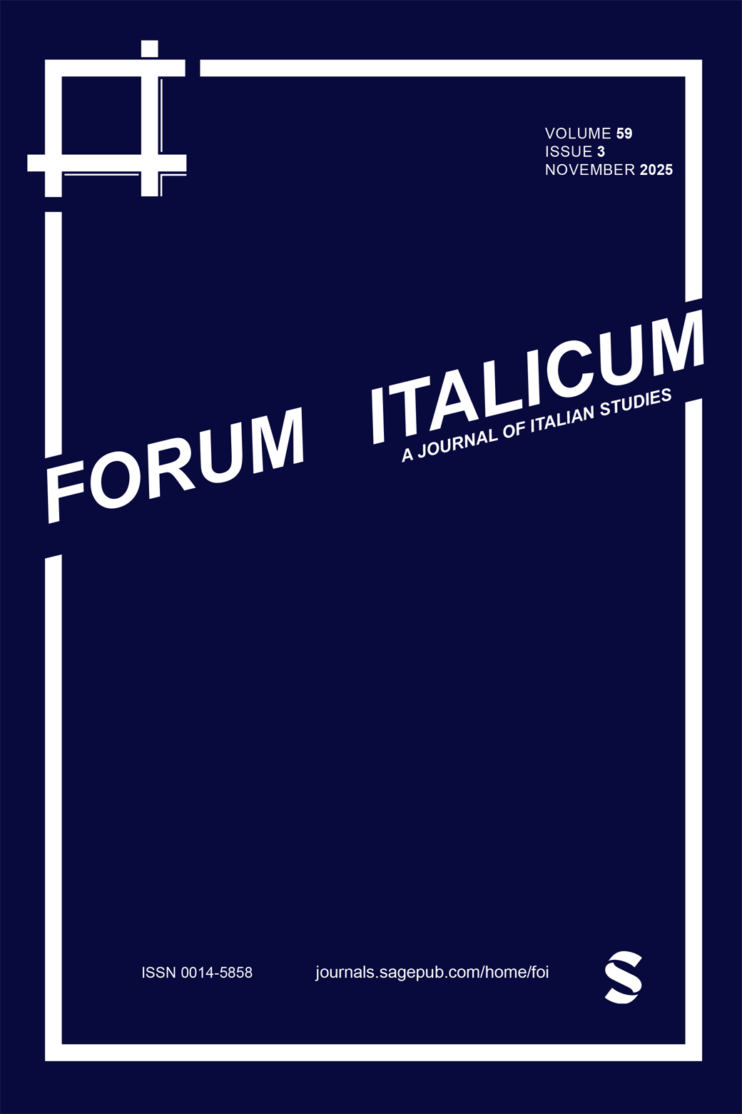 Forum Italicum: A Journal of Italian Studies journal cover