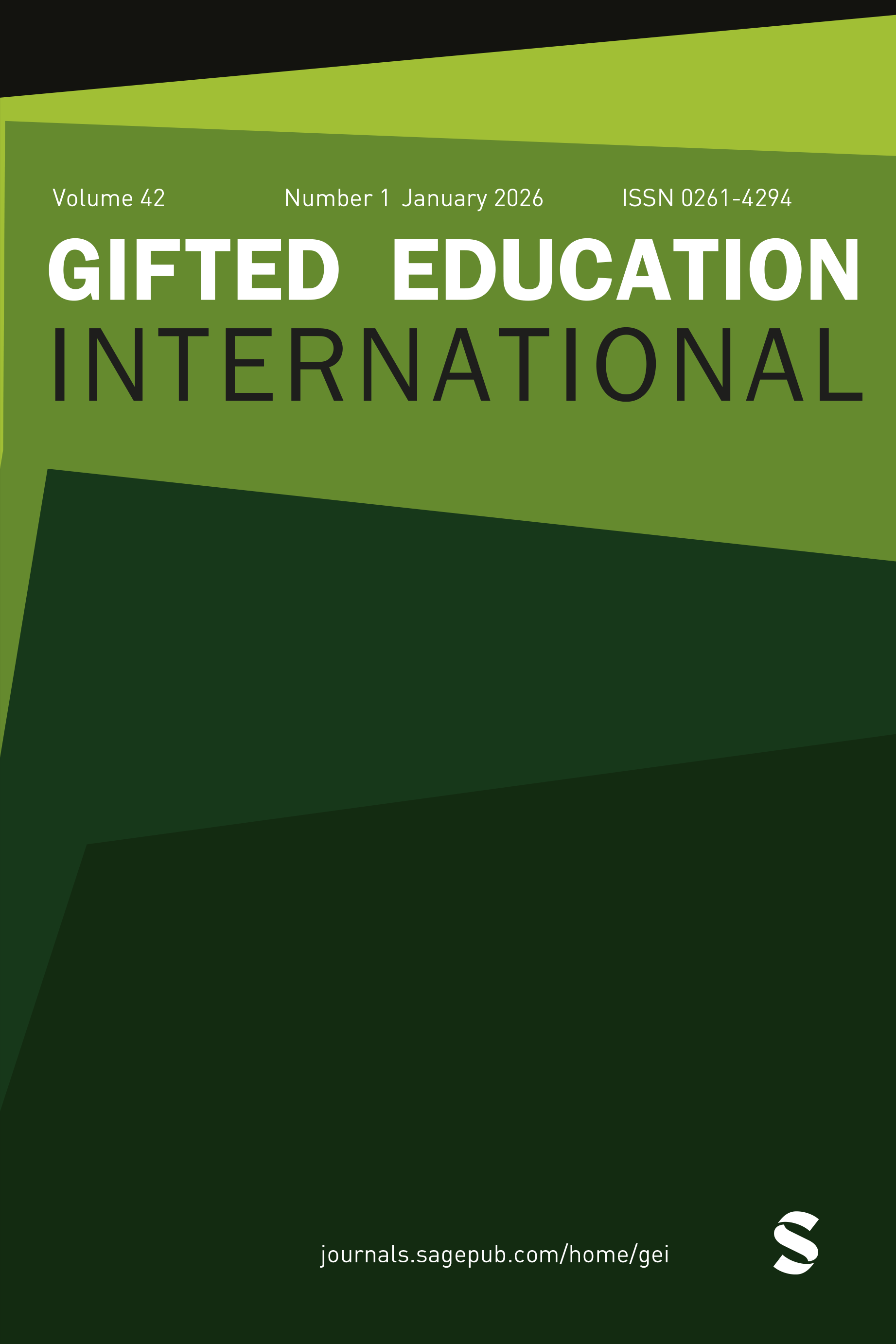 Gifted Education International journal cover