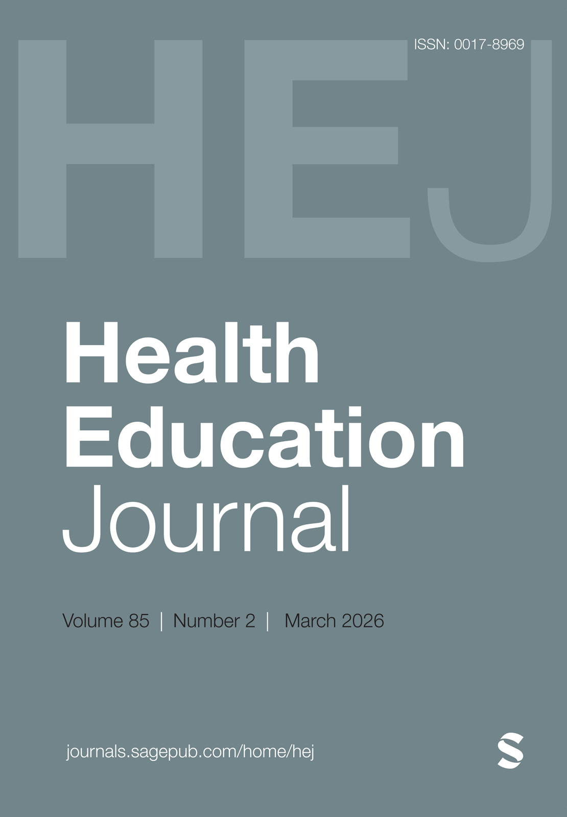 Health Education Journal journal cover