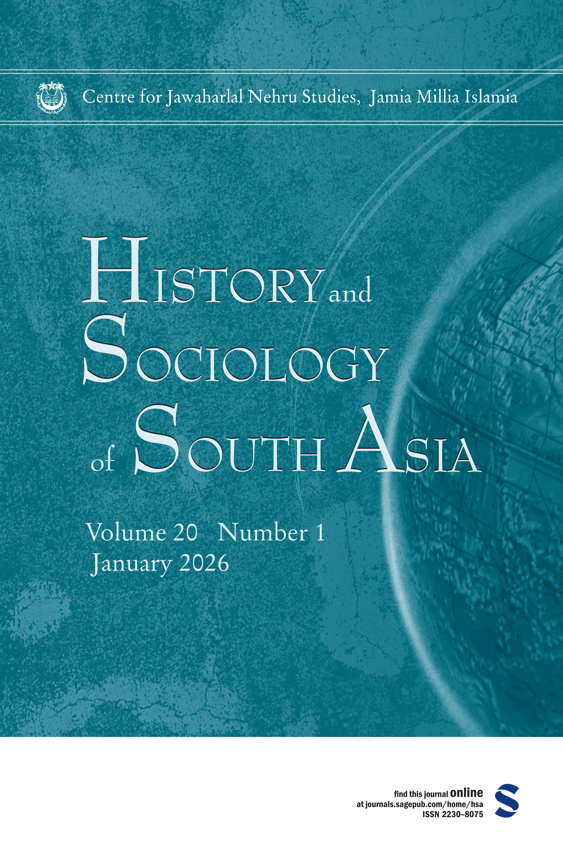 History and Sociology of South Asia journal cover