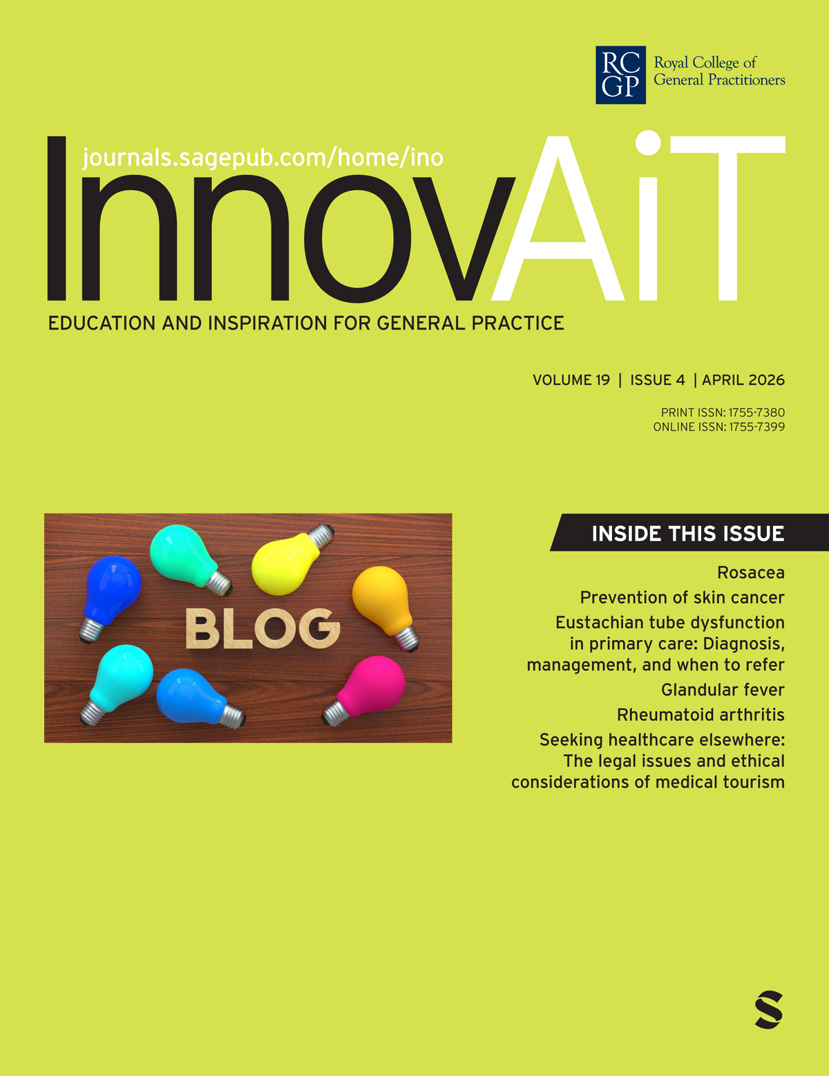 InnovAiT: Education and inspiration for general practice journal cover