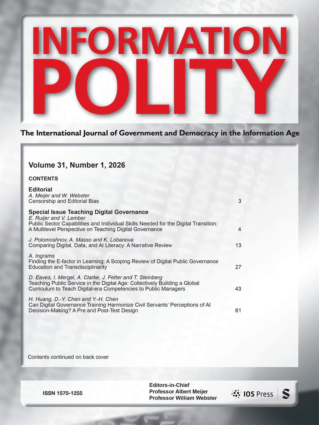 Information Polity journal cover