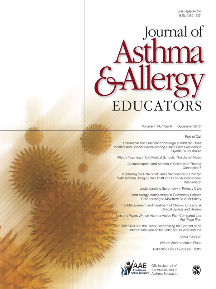 Journal of Asthma & Allergy Educators journal cover