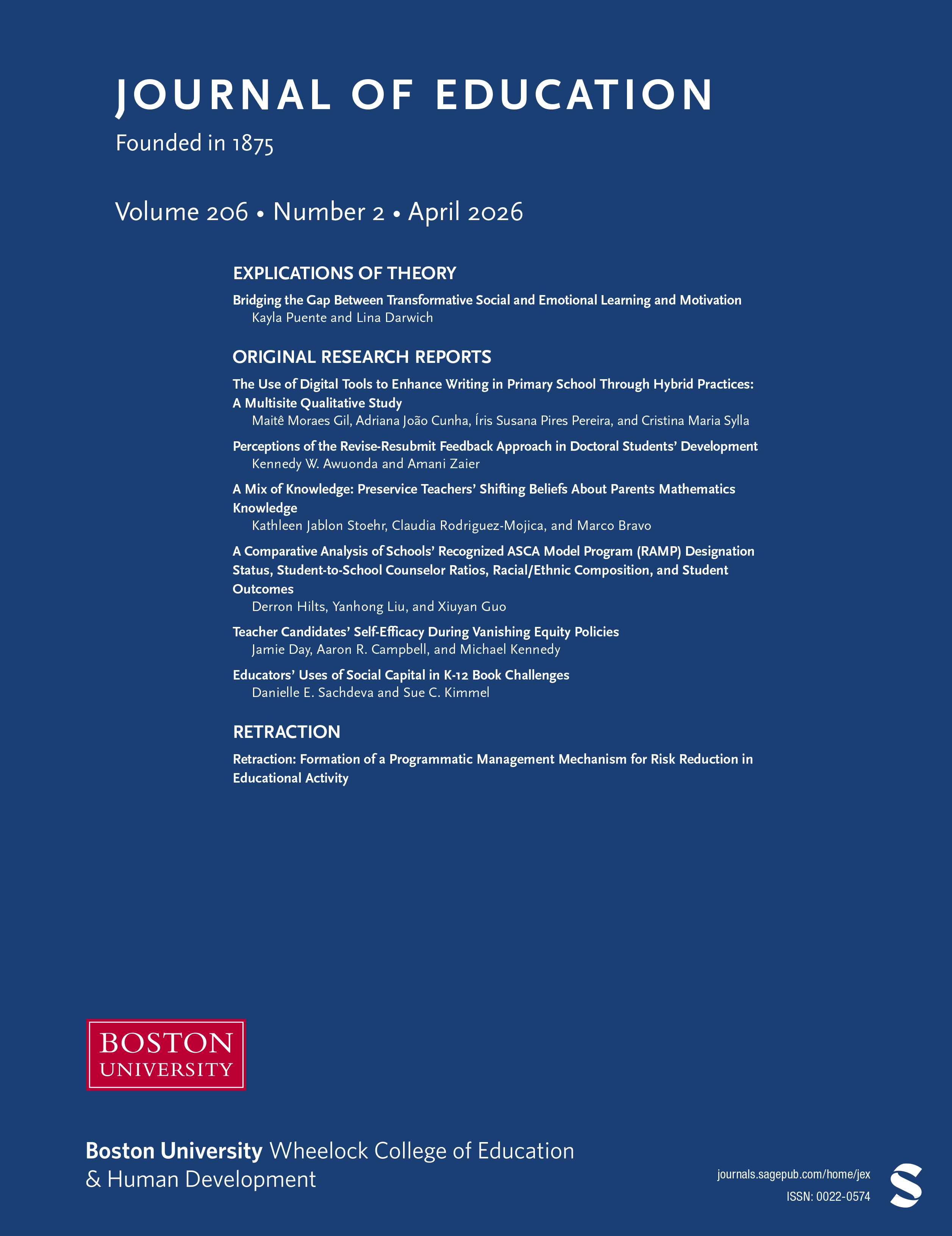 Journal of Education journal cover