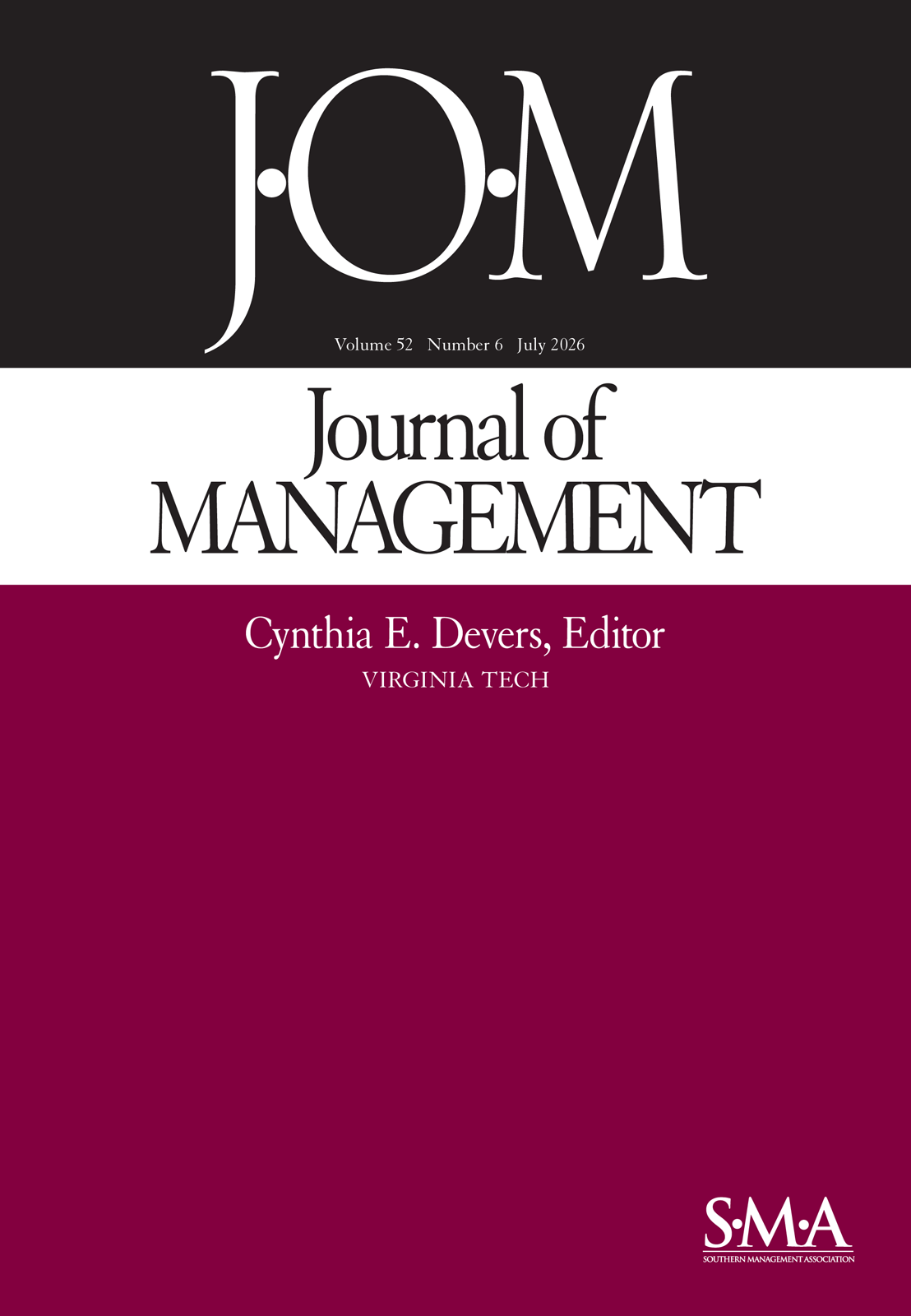 Journal of Management journal cover