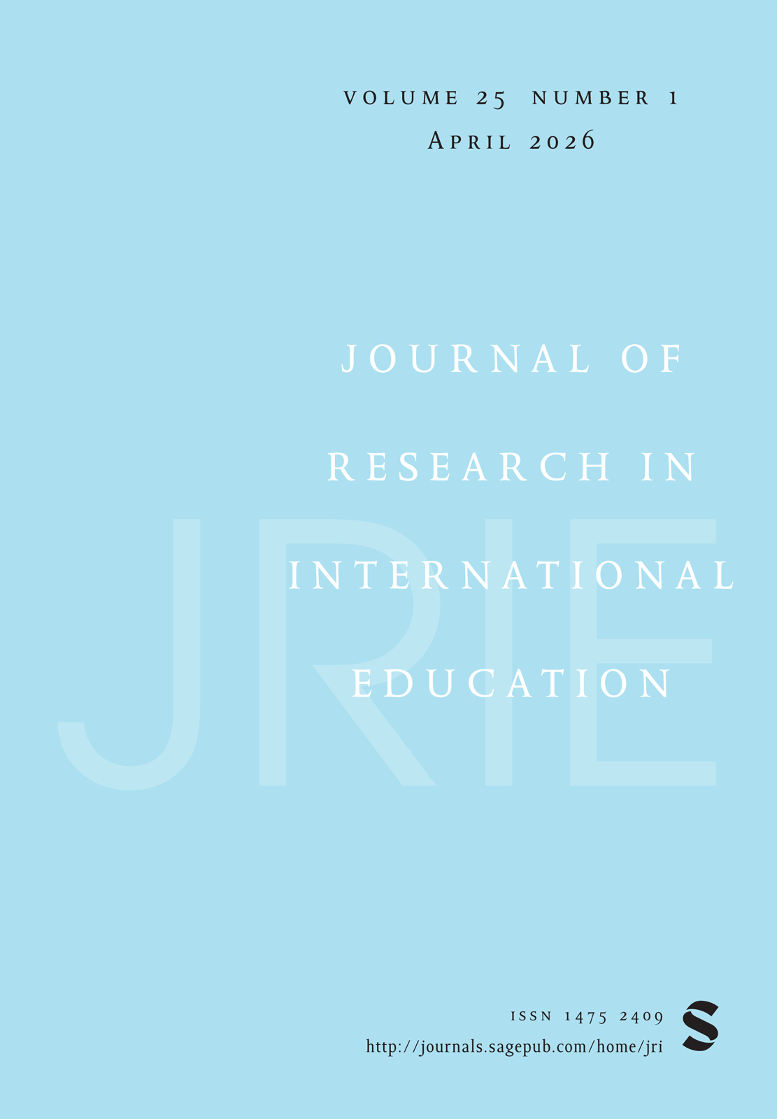 Journal of Research in International Education journal cover