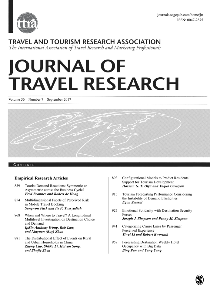 Journal of Travel Research journal cover