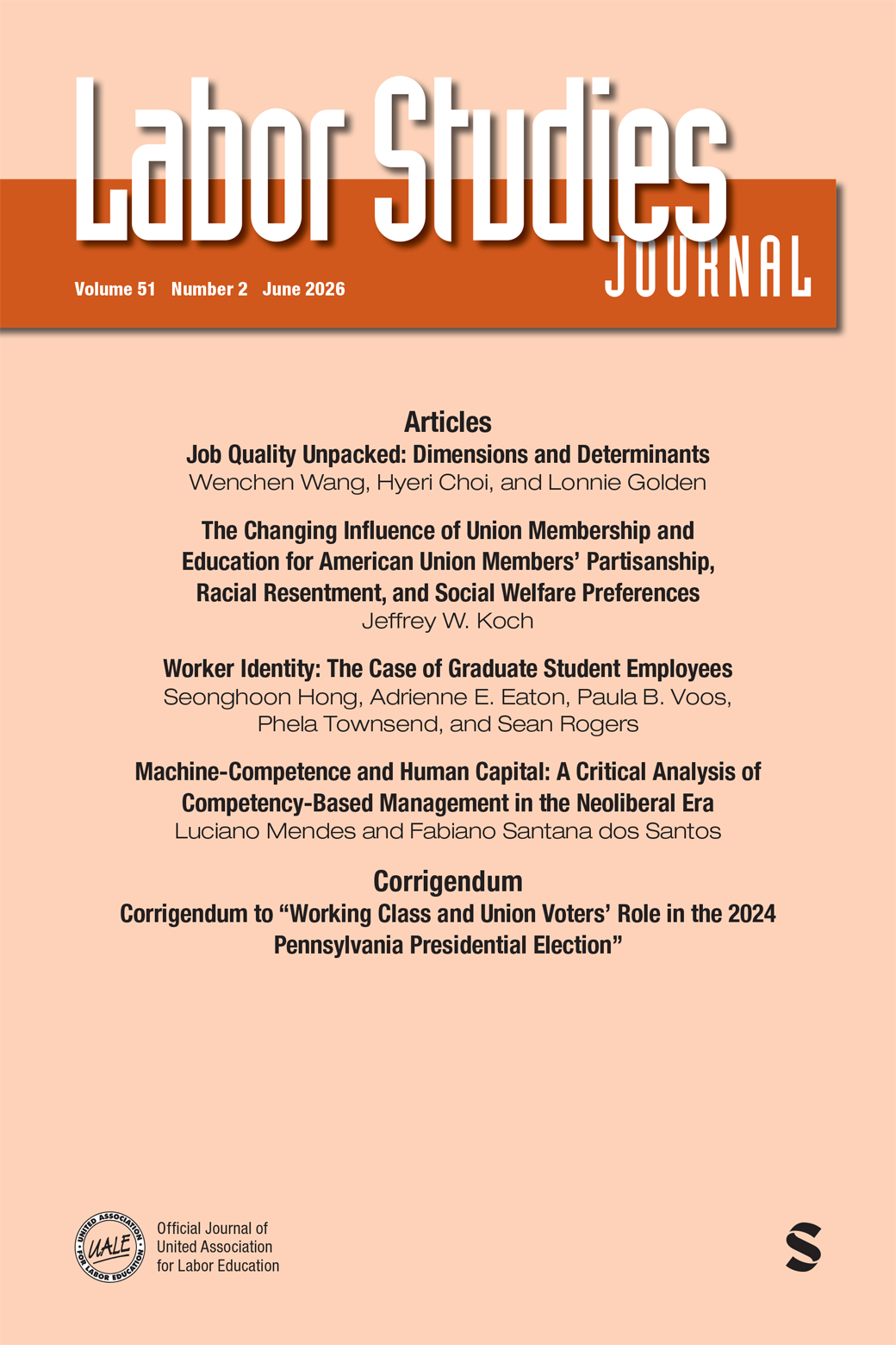 Labor Studies Journal journal cover