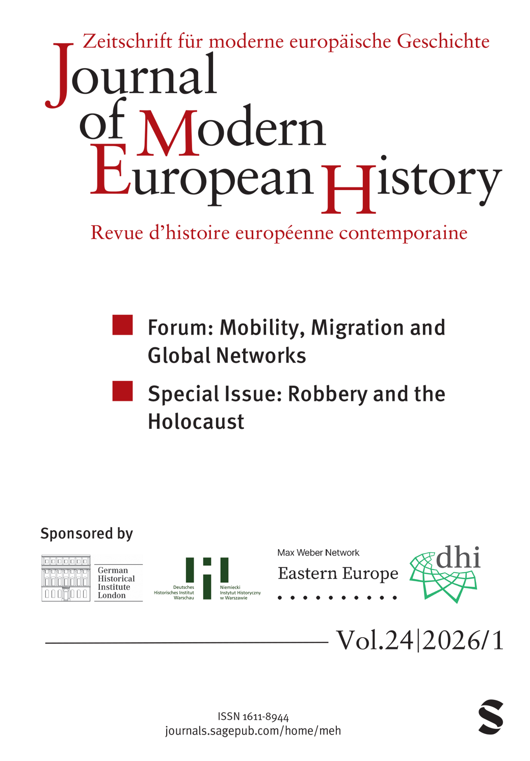 Journal of Modern European History journal cover