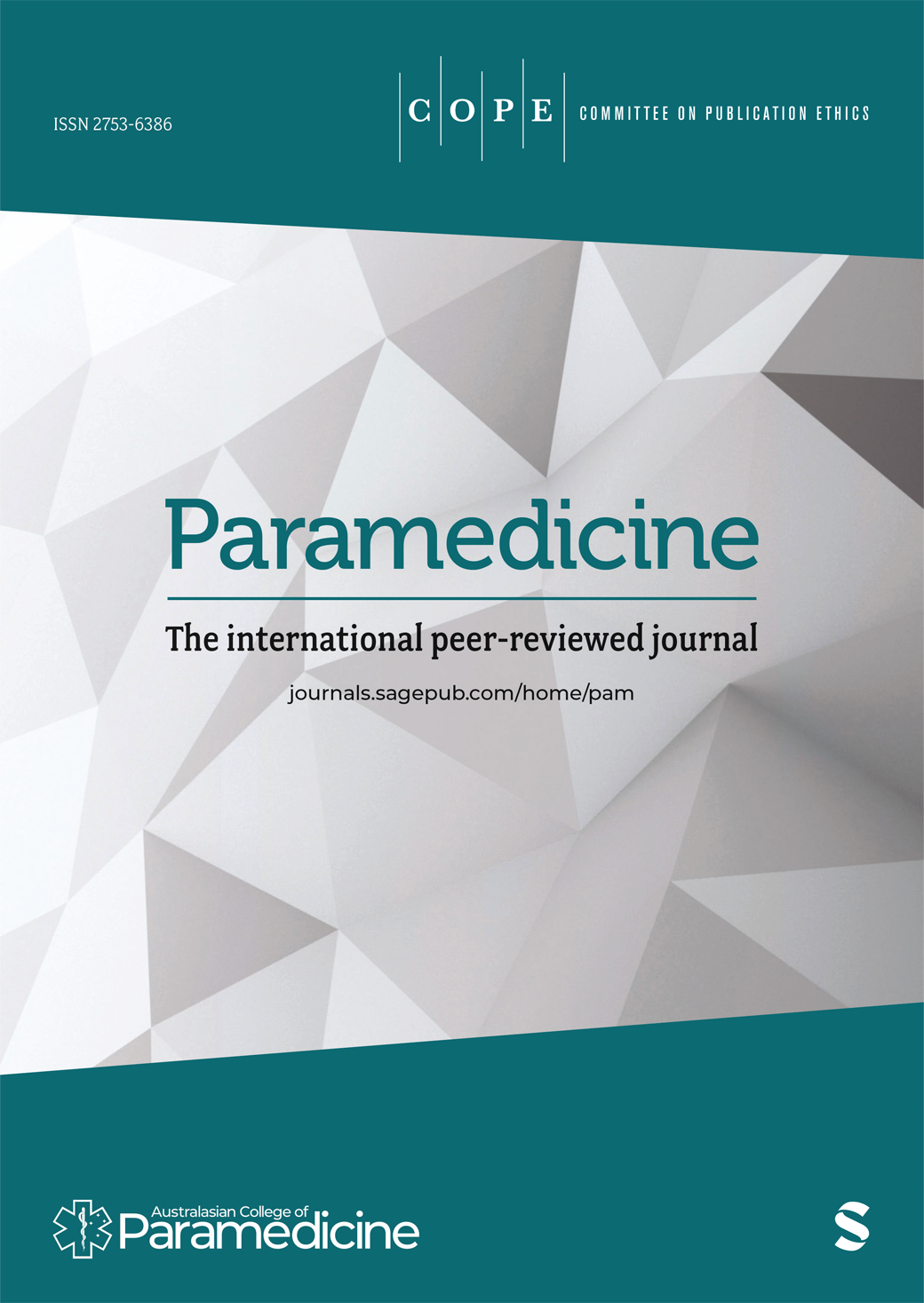 Paramedicine journal cover