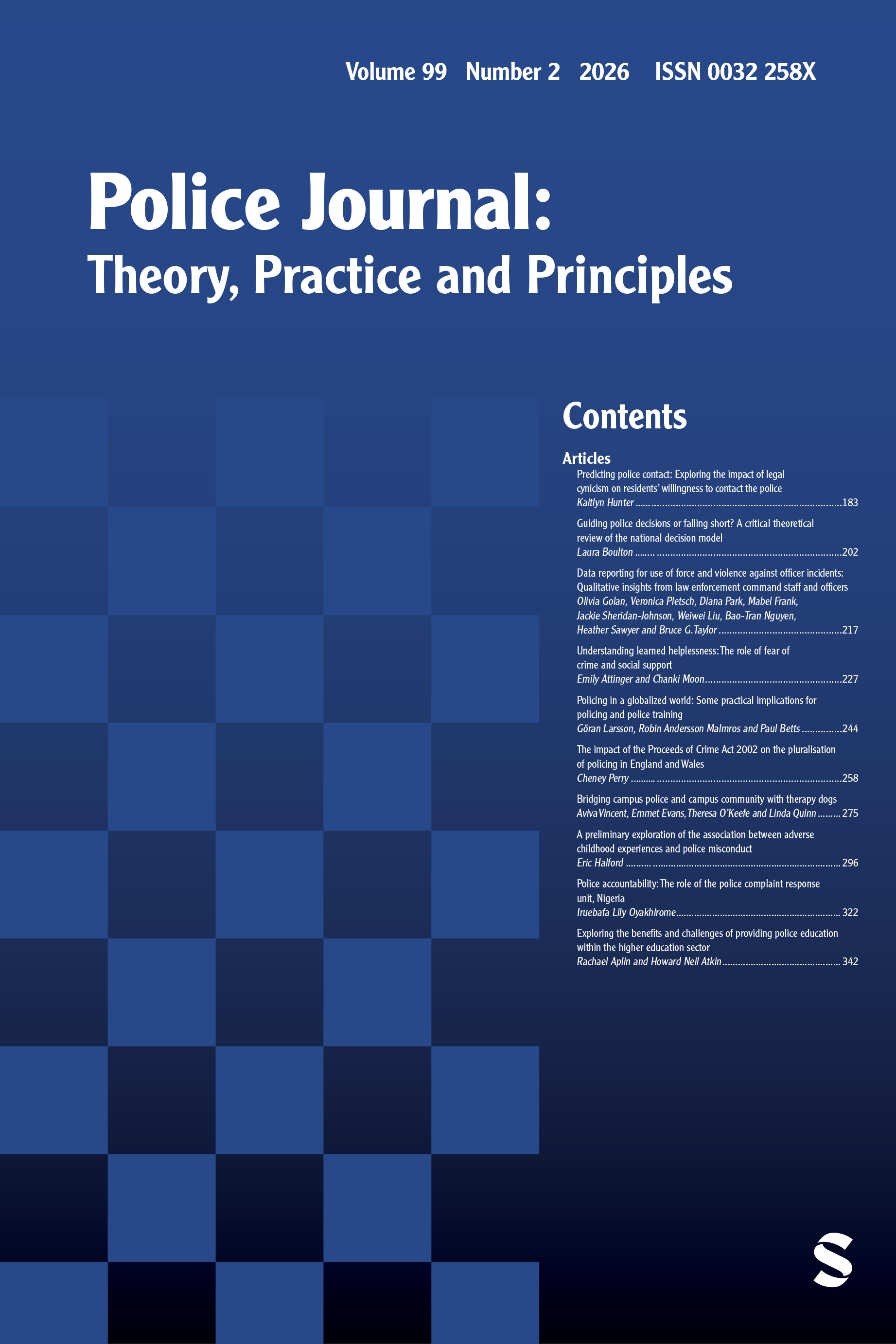 The Police Journal: Theory,Practice and Principles journal cover