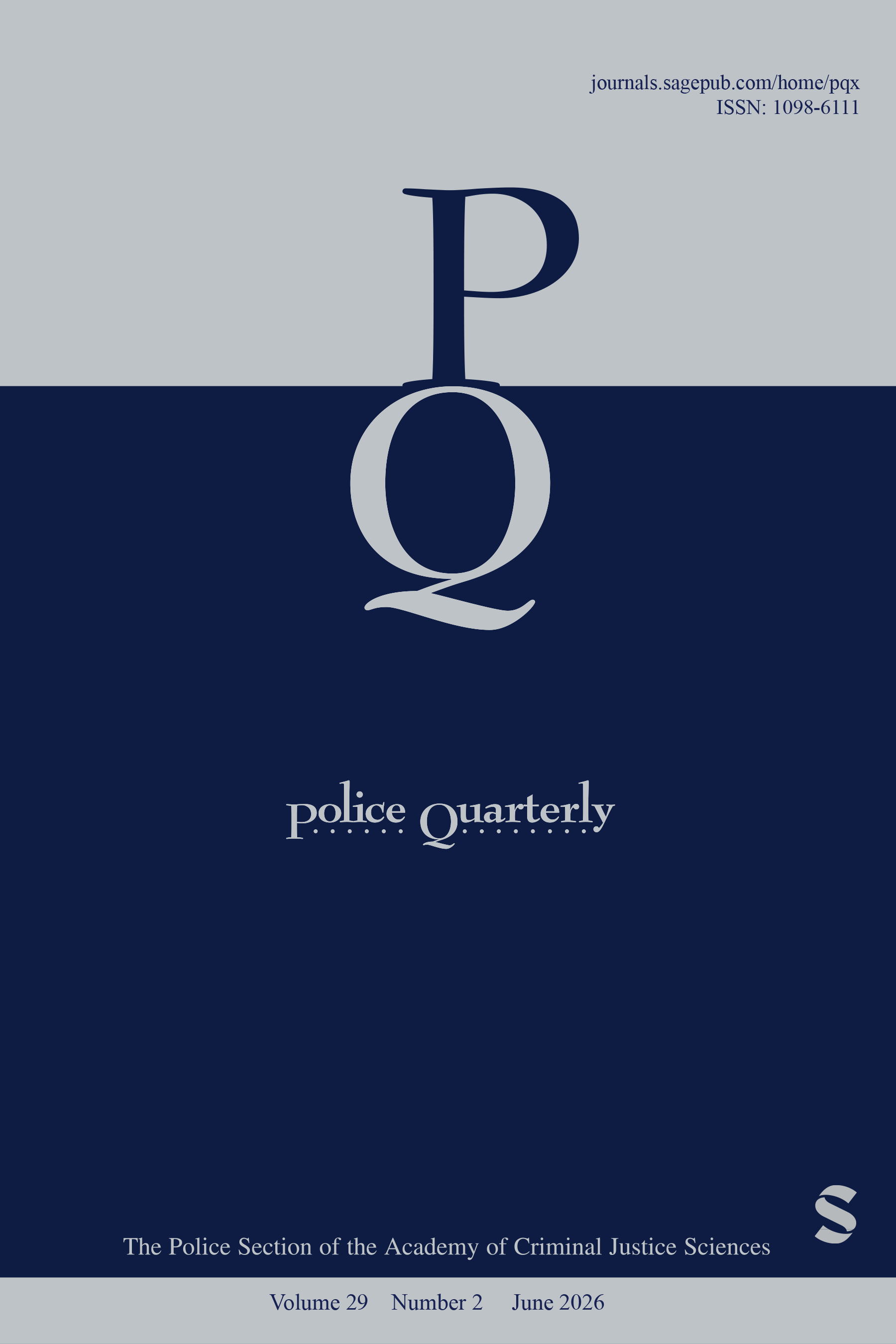 Police Quarterly journal cover