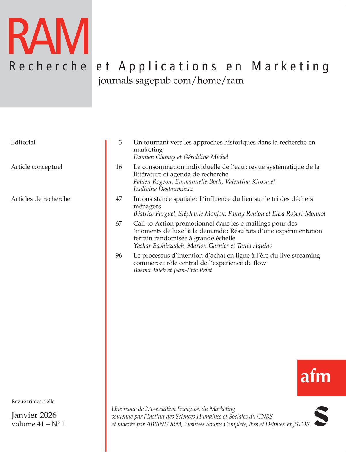 Recherche et Applications en Marketing (French Edition) journal cover