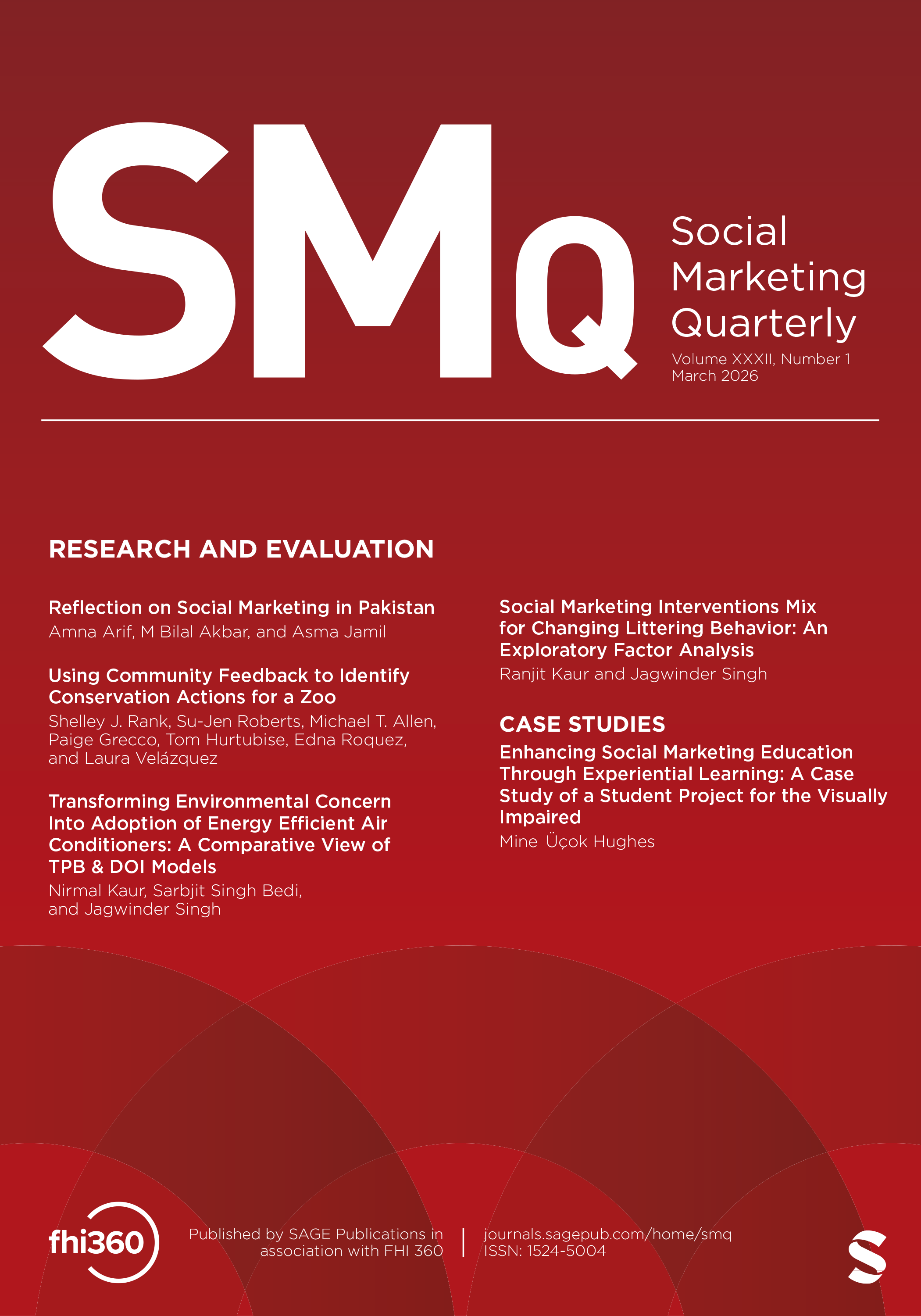 Social Marketing Quarterly journal cover