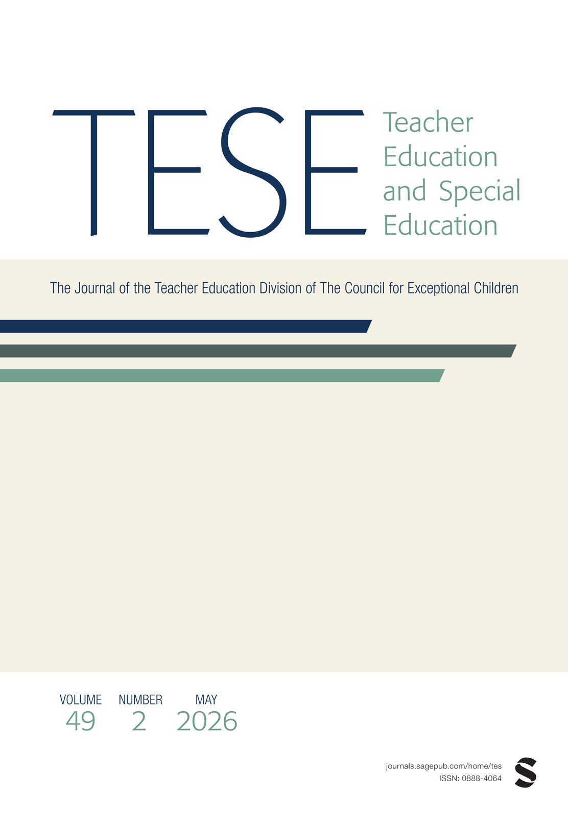 Teacher Education and Special Education: The Journal of the Teacher Education Division of the Council for Exceptional Children journal cover