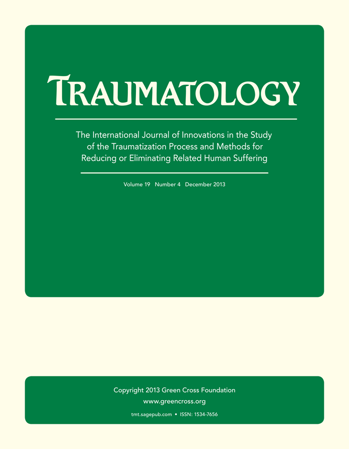 Traumatology journal cover