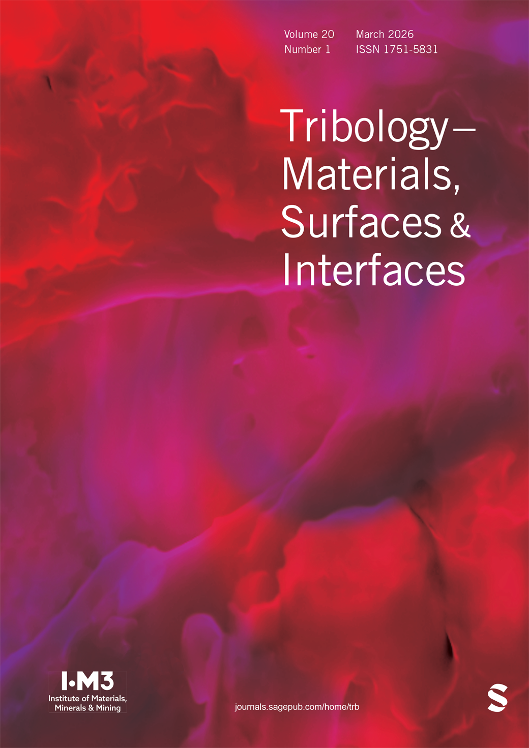 Tribology - Materials,Surfaces & Interfaces journal cover