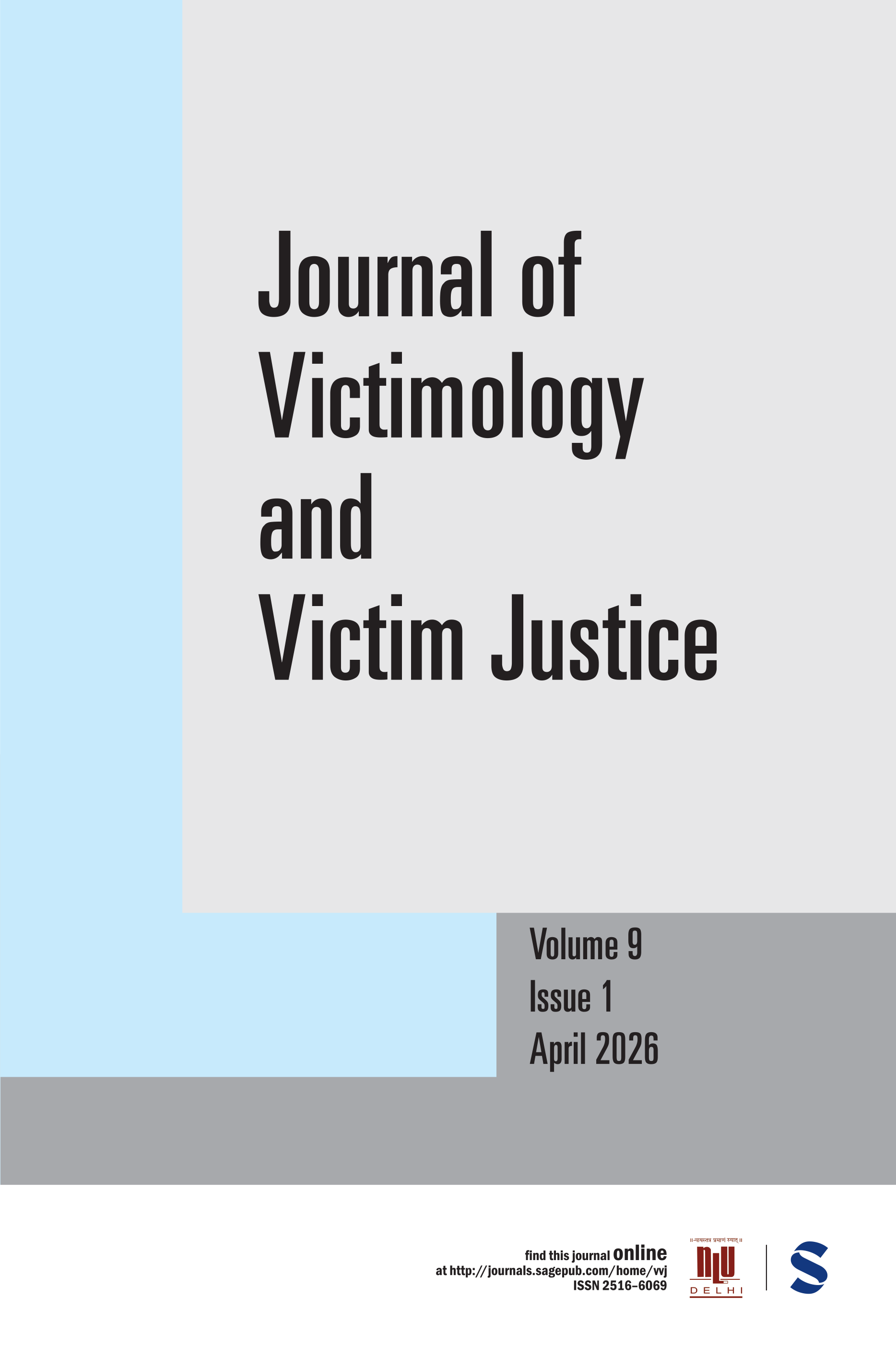 Journal of Victimology and Victim Justice journal cover